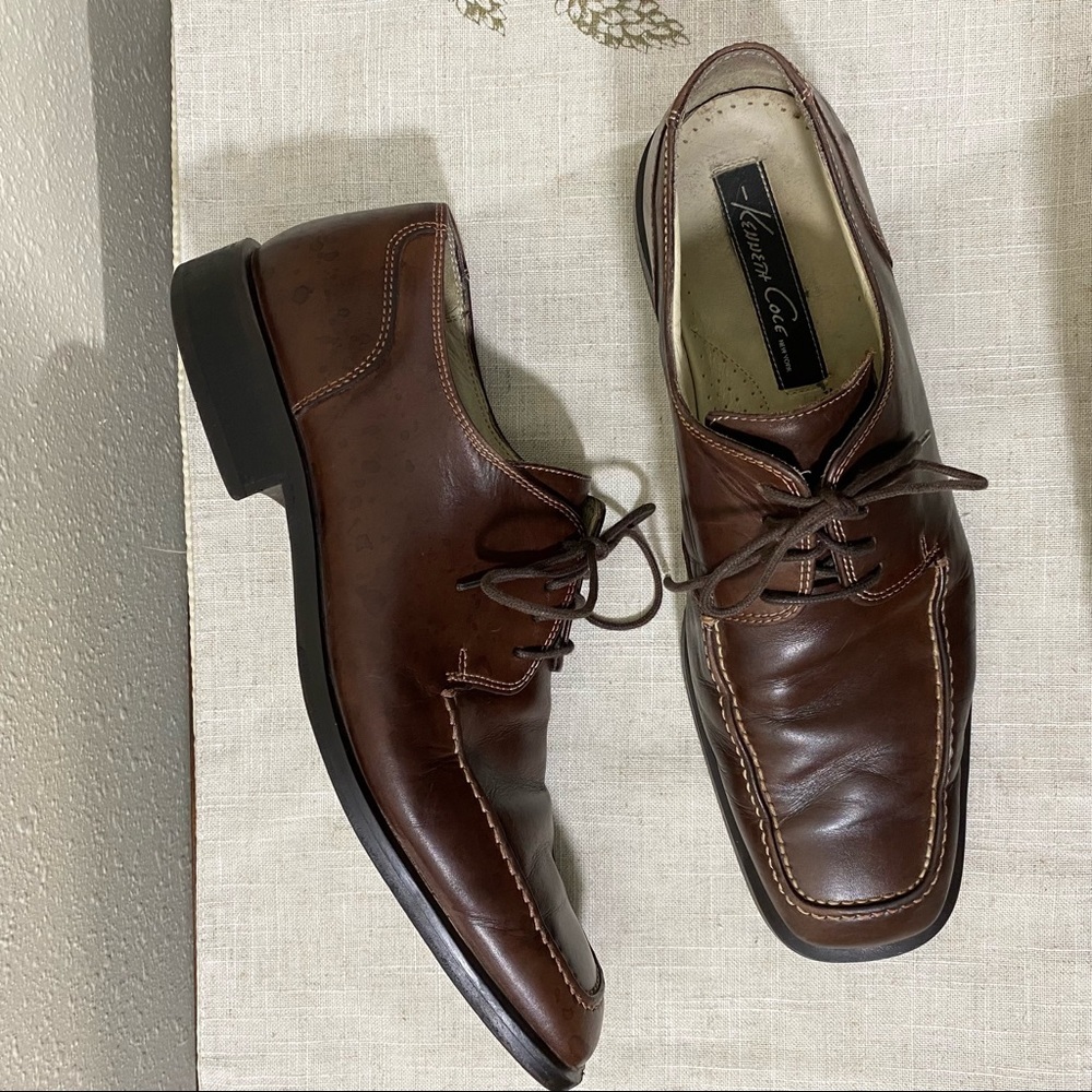 Kenneth Cole Oxfords Shoes Brown Softest Leather Men comfort Shoes size …